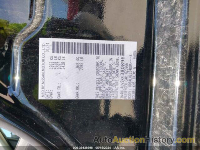 NISSAN ALTIMA SV FWD, 1N4BL4DV2RN380896