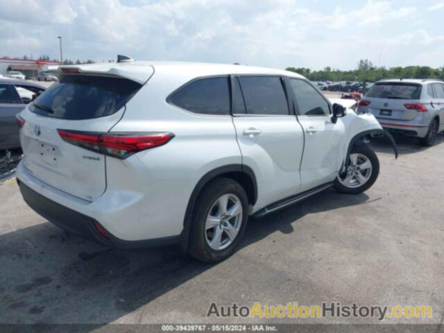 TOYOTA HIGHLANDER HYBRID LE, 5TDBBRCH9PS568960