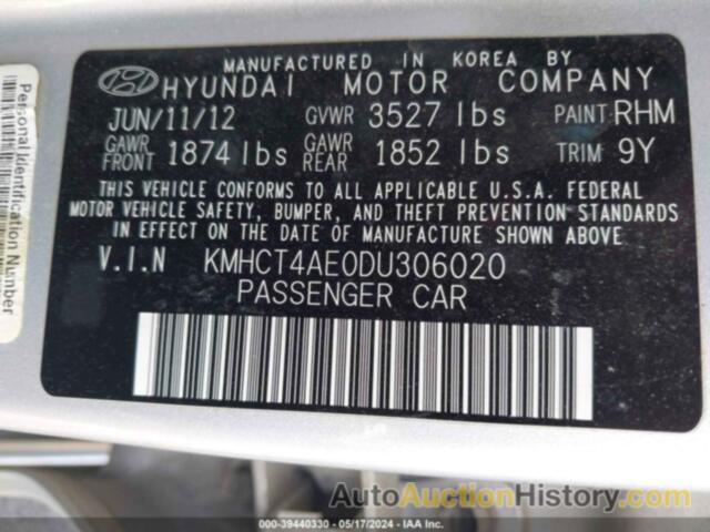 HYUNDAI ACCENT GLS, KMHCT4AE0DU306020