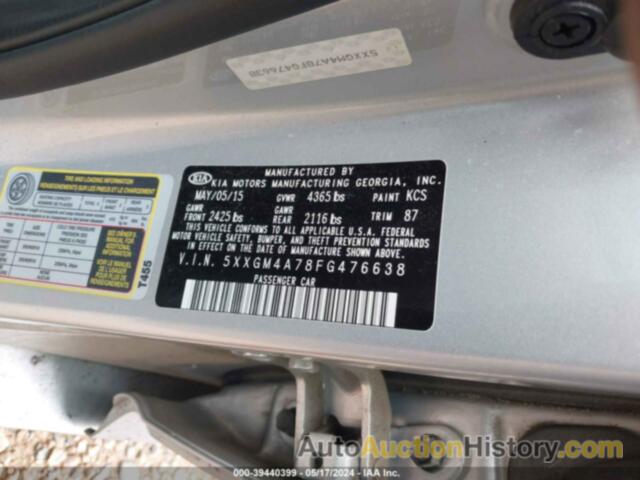 KIA OPTIMA LX, 5XXGM4A78FG476638