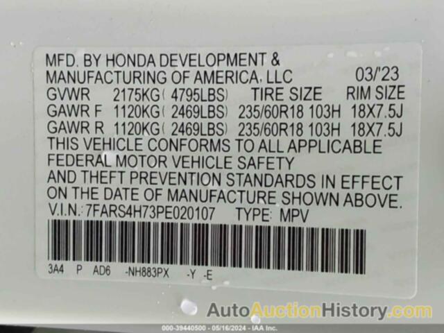 HONDA CR-V EX-L AWD, 7FARS4H73PE020107