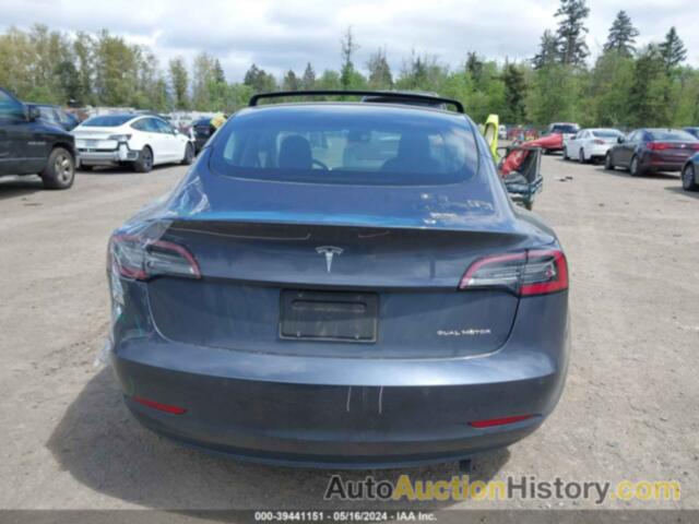 TESLA MODEL 3 LONG RANGE DUAL MOTOR ALL-WHEEL DRIVE, 5YJ3E1EB8MF085465