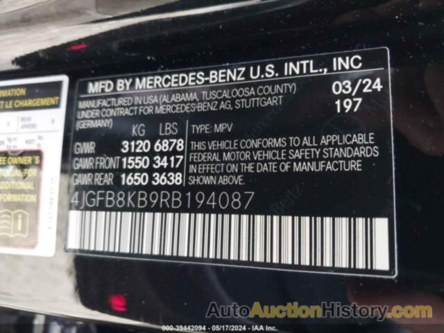 MERCEDES-BENZ AMG GLE 63 S 4MATIC+, 4JGFB8KB9RB194087