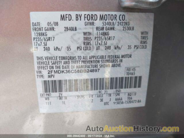 FORD EDGE SE, 2FMDK36C58BB24897