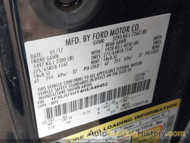 FORD EXPEDITION XLT/KING RANCH, 1FMJU1HT4HEA49452