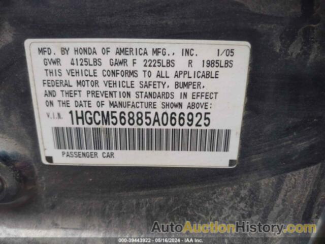 HONDA ACCORD 2.4 EX, 1HGCM56885A066925