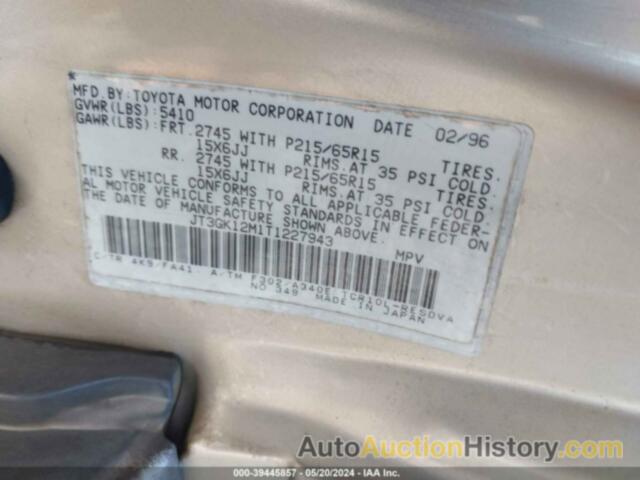 TOYOTA PREVIA DX, JT3GK12M1T1227943