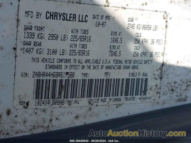 CHRYSLER TOWN & COUNTRY LX, 2A8HR44H68R617588