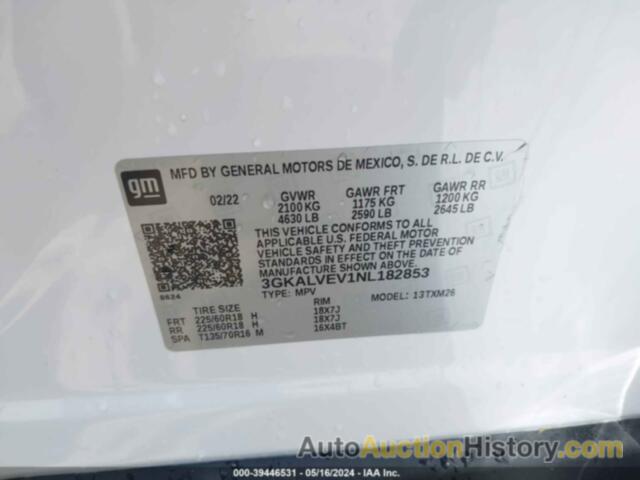 GMC TERRAIN AWD SLT, 3GKALVEV1NL182853