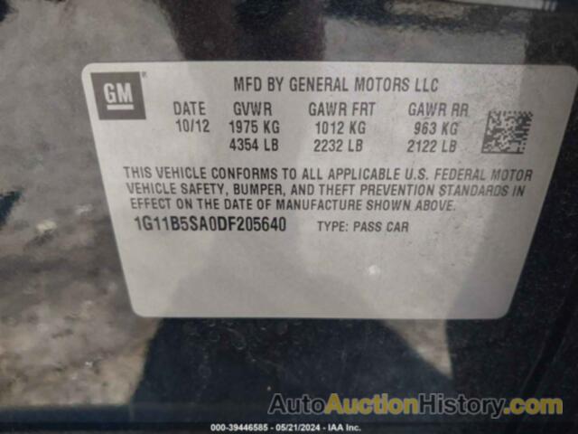 CHEVROLET MALIBU 1LS, 1G11B5SA0DF205640