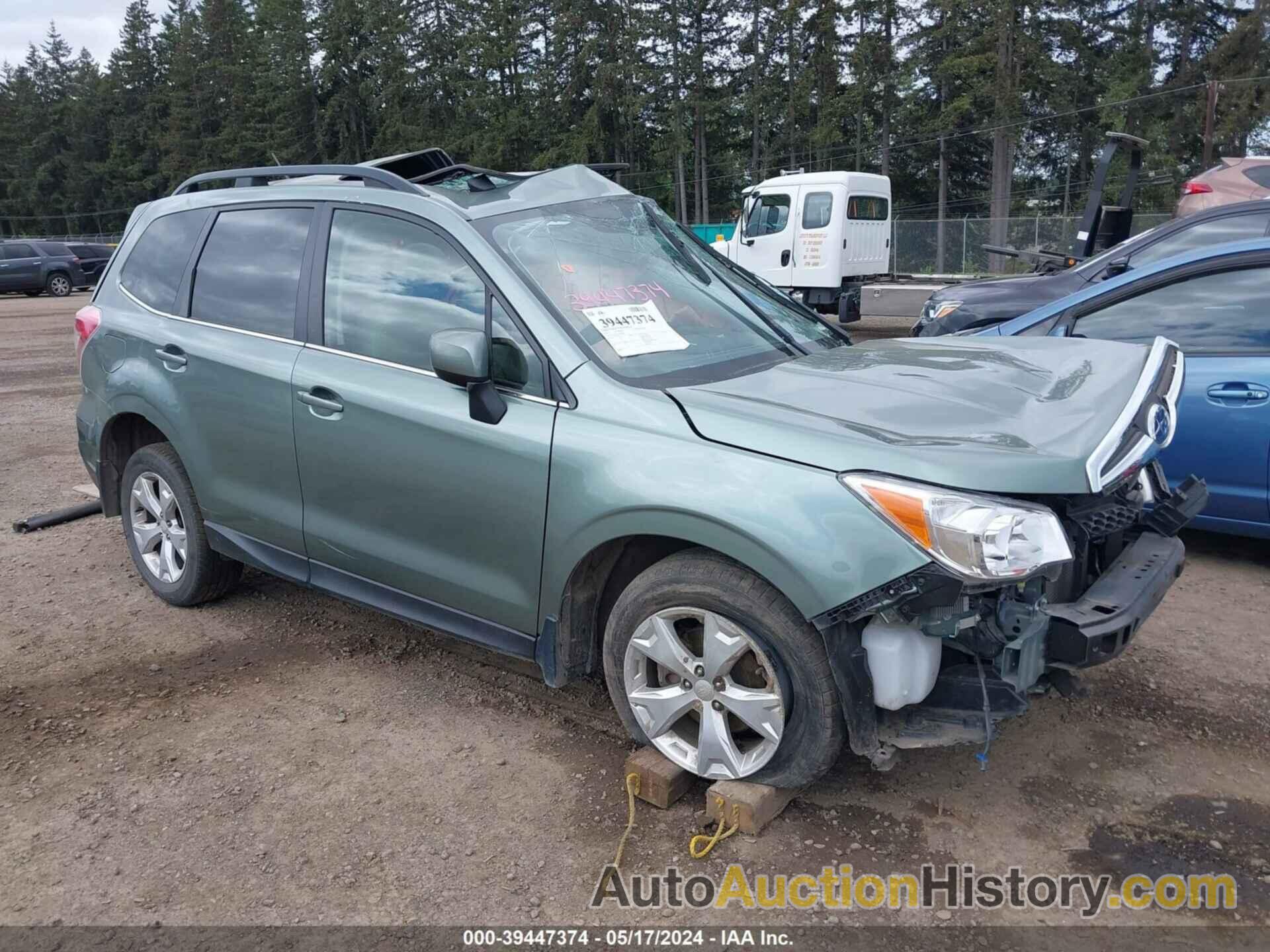 SUBARU FORESTER 2.5I LIMITED, JF2SJAHC0FH598791