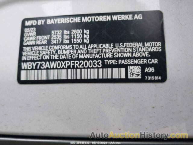 BMW I4 EDRIVE40, WBY73AW0XPFR20033