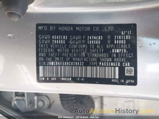 HONDA ACCORD HYBRID EX-L, JHMCR6F58HC028632