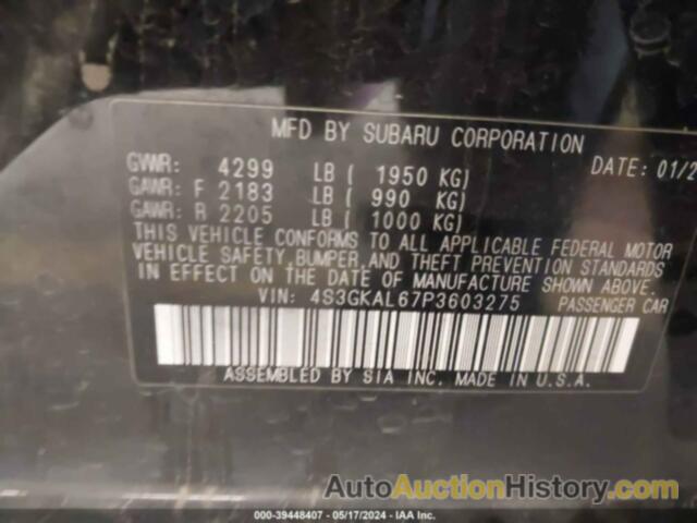 SUBARU IMPREZA SPORT, 4S3GKAL67P3603275