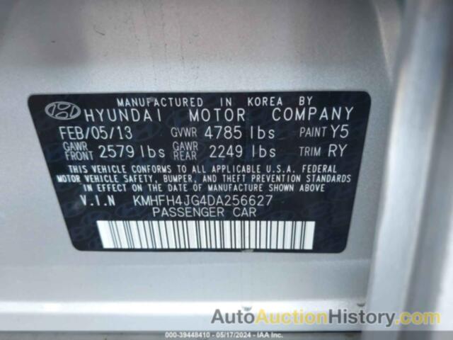 HYUNDAI AZERA, KMHFH4JG4DA256627