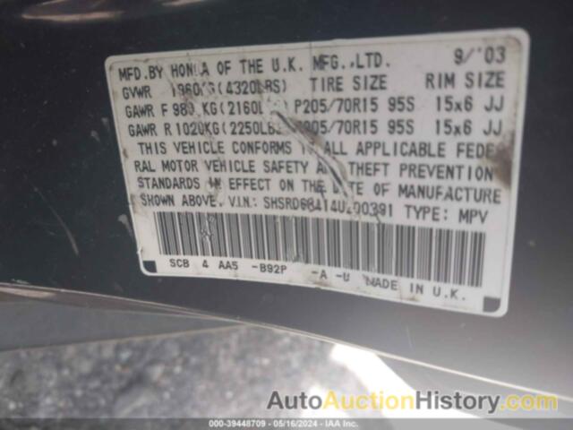 HONDA CR-V LX, SHSRD68414U200391