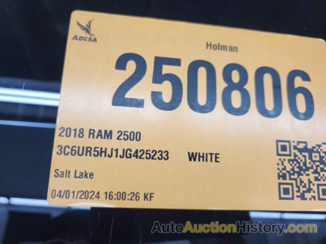 RAM 2500 TRADESMAN  4X4 8' BOX, 3C6UR5HJ1JG425233