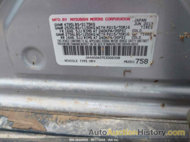 MITSUBISHI OUTLANDER ES, JA4AD2A37EZ006338