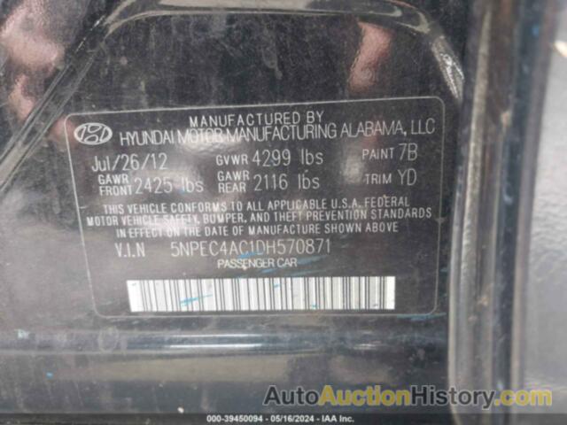 HYUNDAI SONATA LIMITED, 5NPEC4AC1DH570871