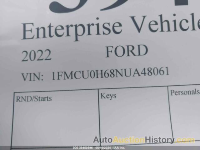 FORD ESCAPE SEL, 1FMCU0H68NUA48061