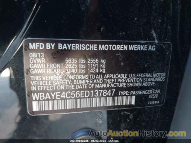 BMW 740LI, WBAYE4C56ED137847
