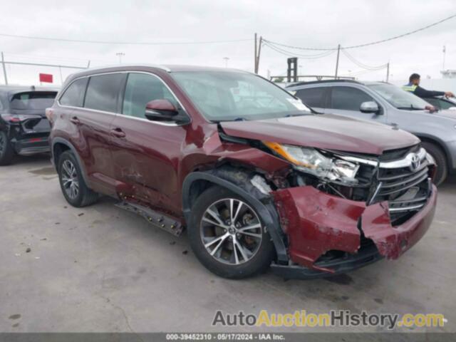 TOYOTA HIGHLANDER XLE, 5TDKKRFH9GS185385