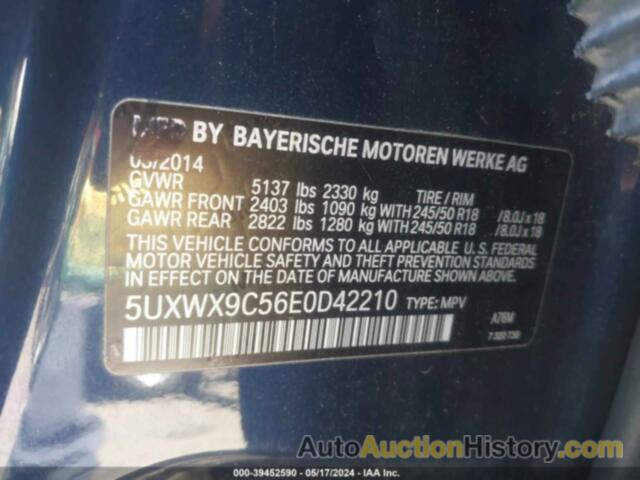 BMW X3 XDRIVE28I, 5UXWX9C56E0D42210