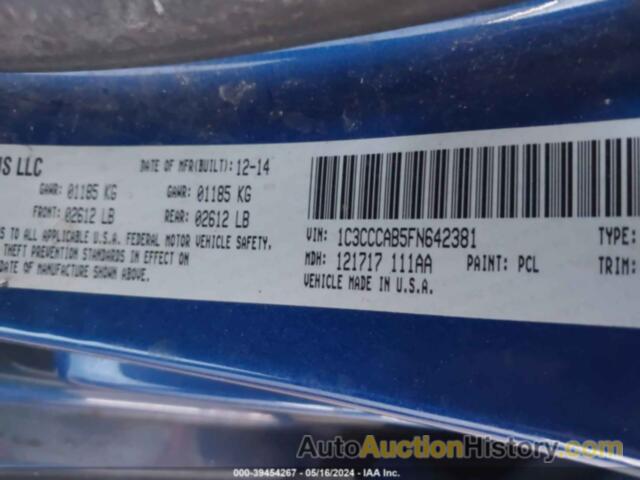 CHRYSLER 200 LIMITED, 1C3CCCAB5FN642381