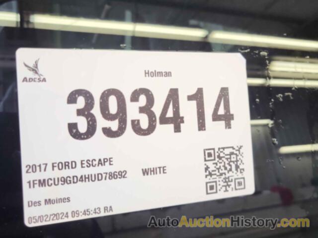 FORD ESCAPE SE, 1FMCU9GD4HUD78692