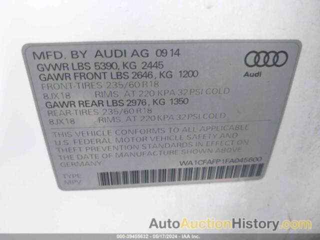 AUDI Q5 2.0T PREMIUM, WA1CFAFP1FA045600