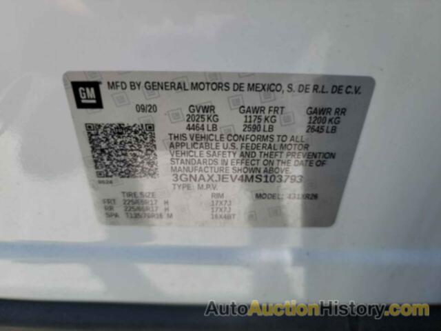 CHEVROLET EQUINOX FWD 2FL, 3GNAXJEV4MS103793