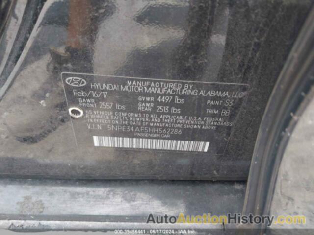 HYUNDAI SONATA LIMITED, 5NPE34AF5HH562286