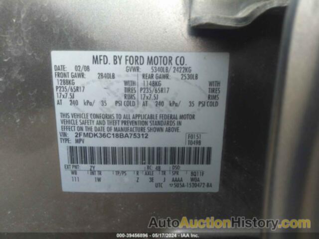 FORD EDGE SE, 2FMDK36C18BA75312