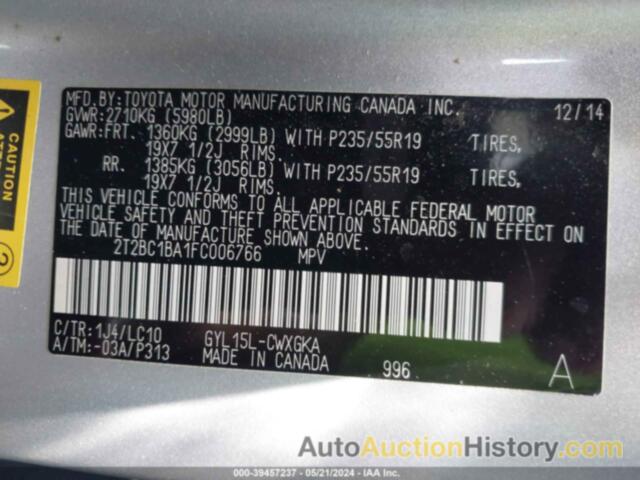 LEXUS RX 450H, 2T2BC1BA1FC006766