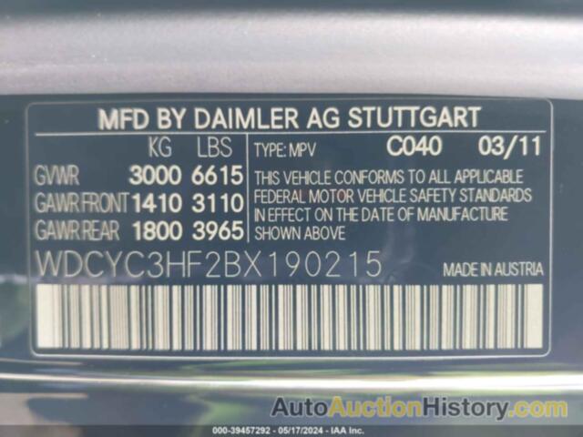 MERCEDES-BENZ G 550 4MATIC, WDCYC3HF2BX190215