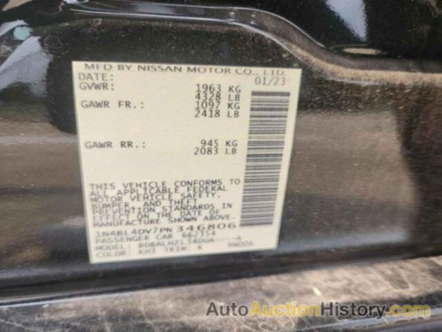 NISSAN ALTIMA SV, 1N4BL4DV7PN346806