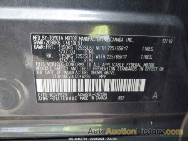 TOYOTA RAV4 LE, 2T3H1RFV0LC046226