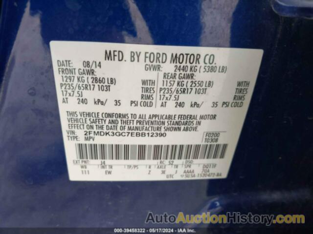 FORD EDGE SE, 2FMDK3GC7EBB12390