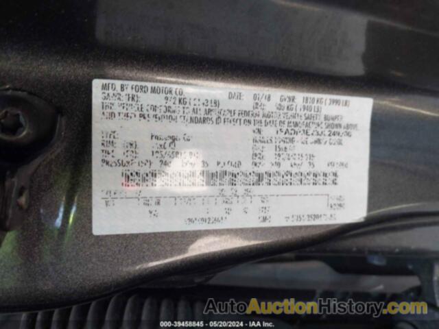 FORD FOCUS S, 1FADP3E23JL249200