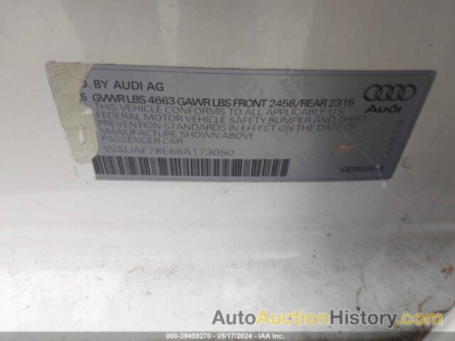 AUDI A4 2.0T, WAUAF78E66A173050