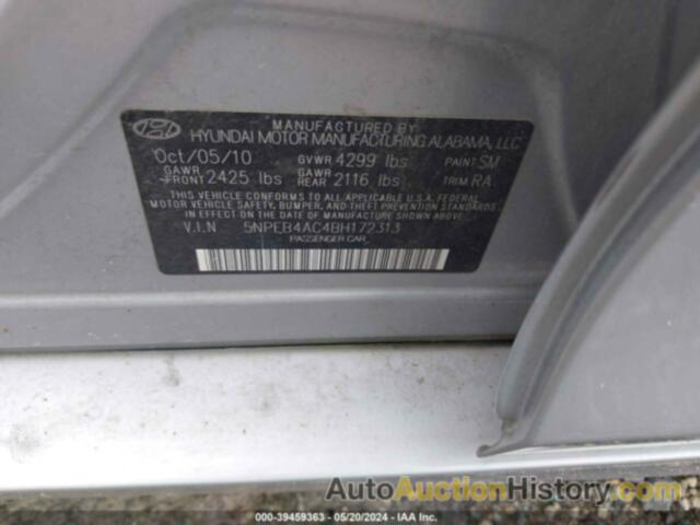 HYUNDAI SONATA GLS, 5NPEB4AC4BH172313