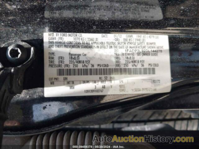 FORD FOCUS ST, 1FADP3L92DL144278