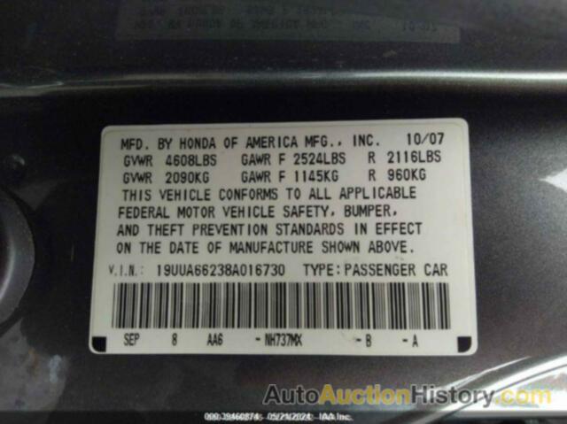 ACURA TL 3.2, 19UUA66238A016730