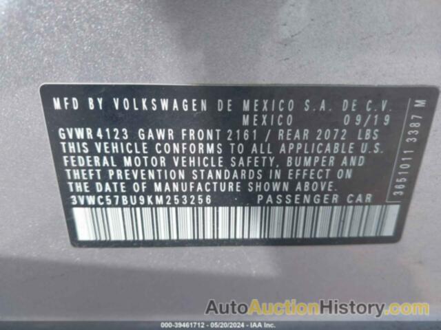 VOLKSWAGEN JETTA 1.4T R-LINE/1.4T S/1.4T SE, 3VWC57BU9KM253256