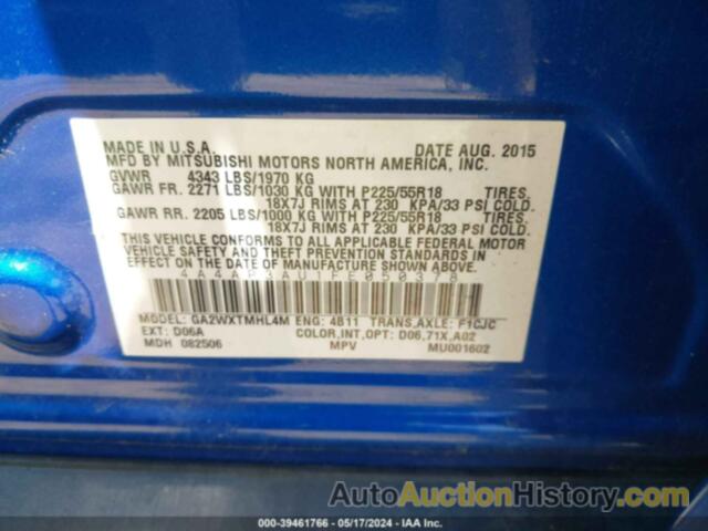 MITSUBISHI OUTLANDER SPORT ES, 4A4AP3AU1FE050378