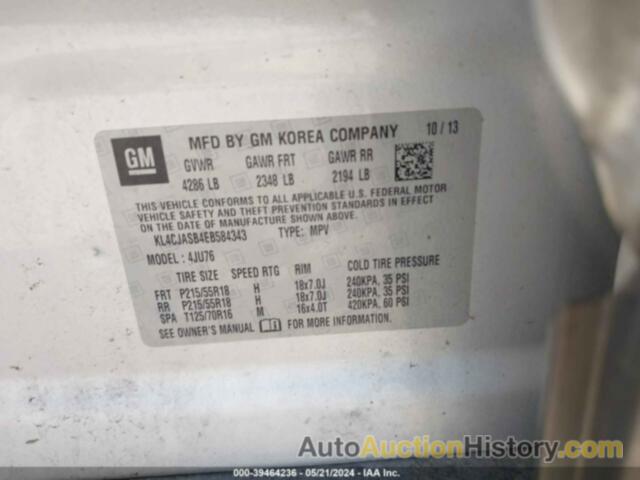 BUICK ENCORE, KL4CJASB4EB584343