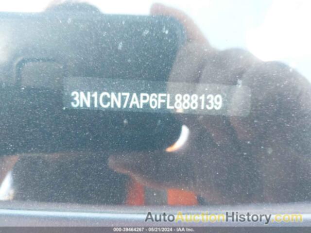 NISSAN VERSA S/S PLUS/SV/SL, 3N1CN7AP6FL888139