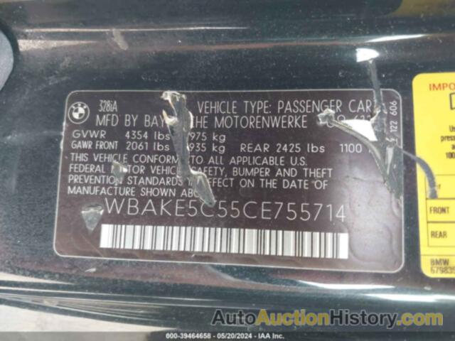 BMW 328I I SULEV, WBAKE5C55CE755714