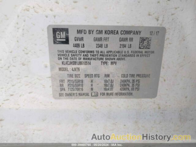 BUICK ENCORE PREMIUM, KL4CJHSB1JB610514