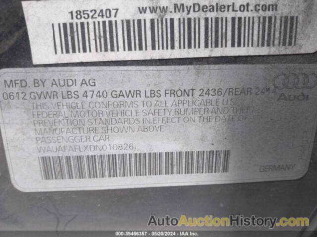 AUDI A4 2.0T PREMIUM, WAUAFAFLXDN010826